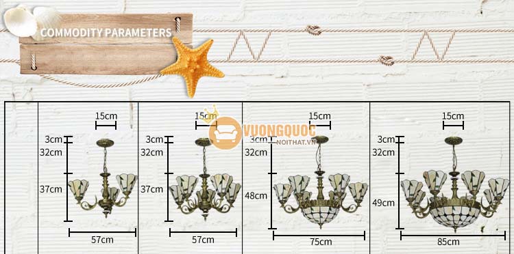 Đèn chùm cổ điển trang trí yb212-14